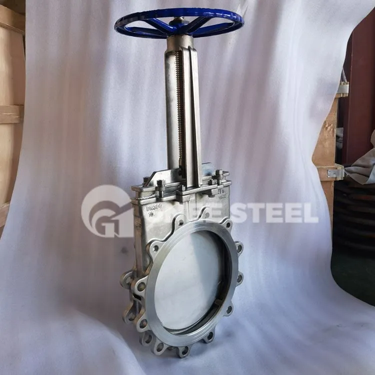 Anglies plieno peilių vartų vožtuvas