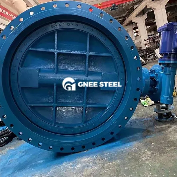 Kaliojo geležies dvigubo flanšo drugelio vožtuvas