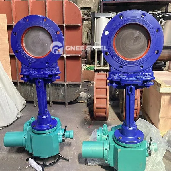 Elektriniai įjungti peilio vartų vožtuvai