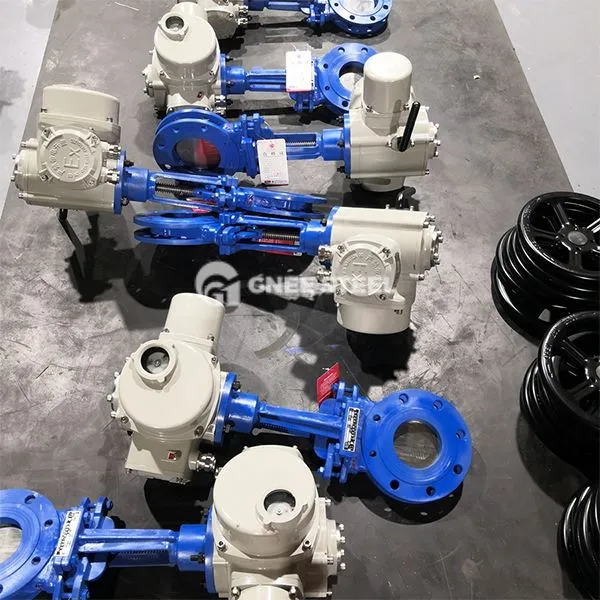 Elektrinis flanšo peilio vartų vožtuvas