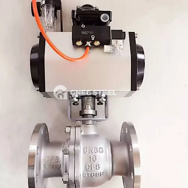 Ant rutulinio vožtuvo su pneumatine pavara